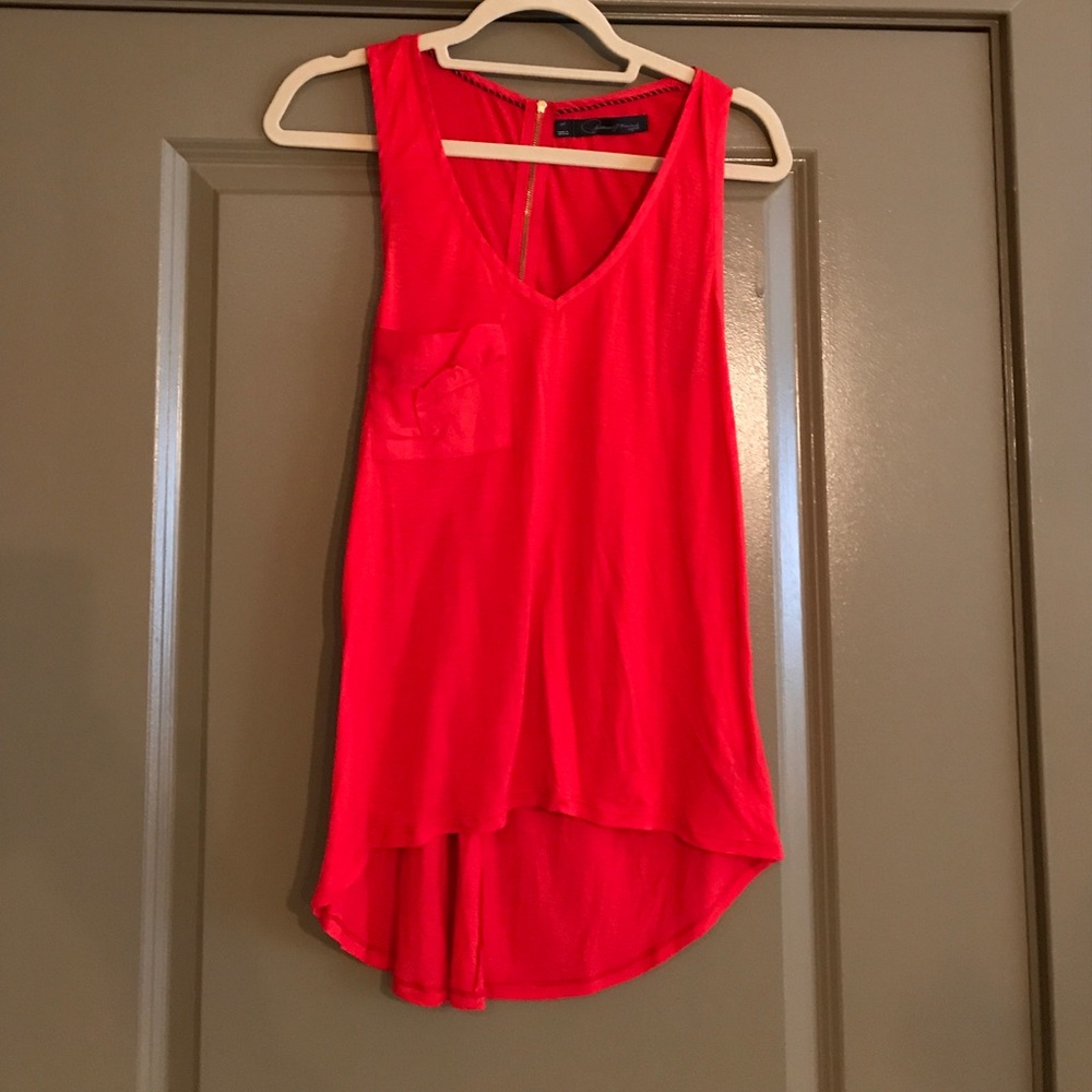 Patterson J. Kincaid Hi-Lo Bright Orange Tank Sz M