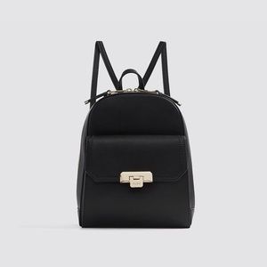 Black Leather Backpack