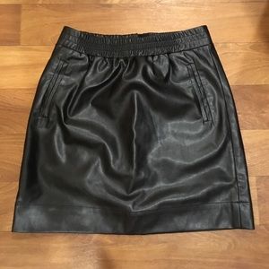 Faux leather skirt