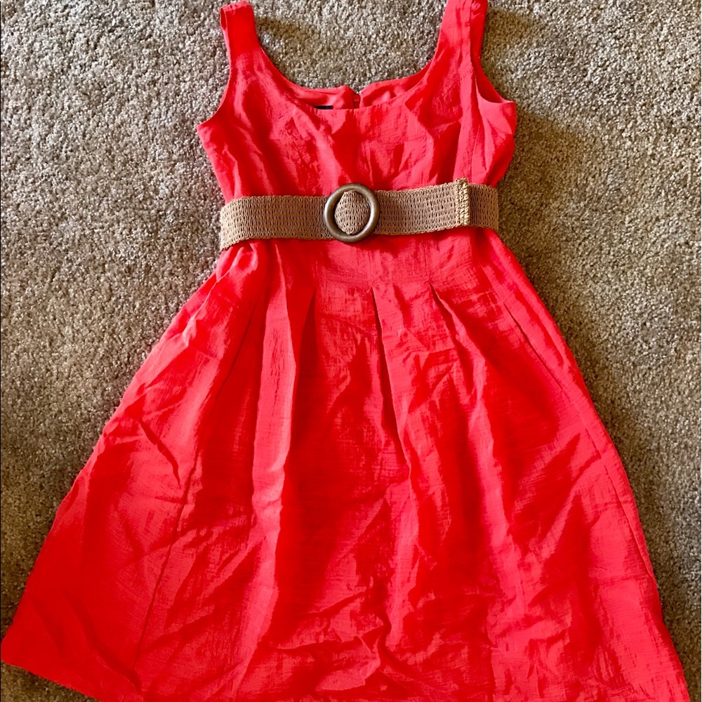 Coral Nine West Fit N' Flare Dress