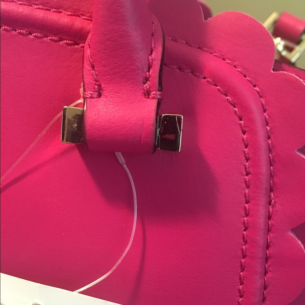 Kate Spade Linzi Leather Tote Satchel Purse Pink - Picture 6 of 8