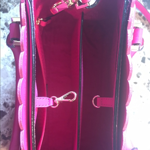 Kate Spade Linzi Leather Tote Satchel Purse Pink - Picture 5 of 8