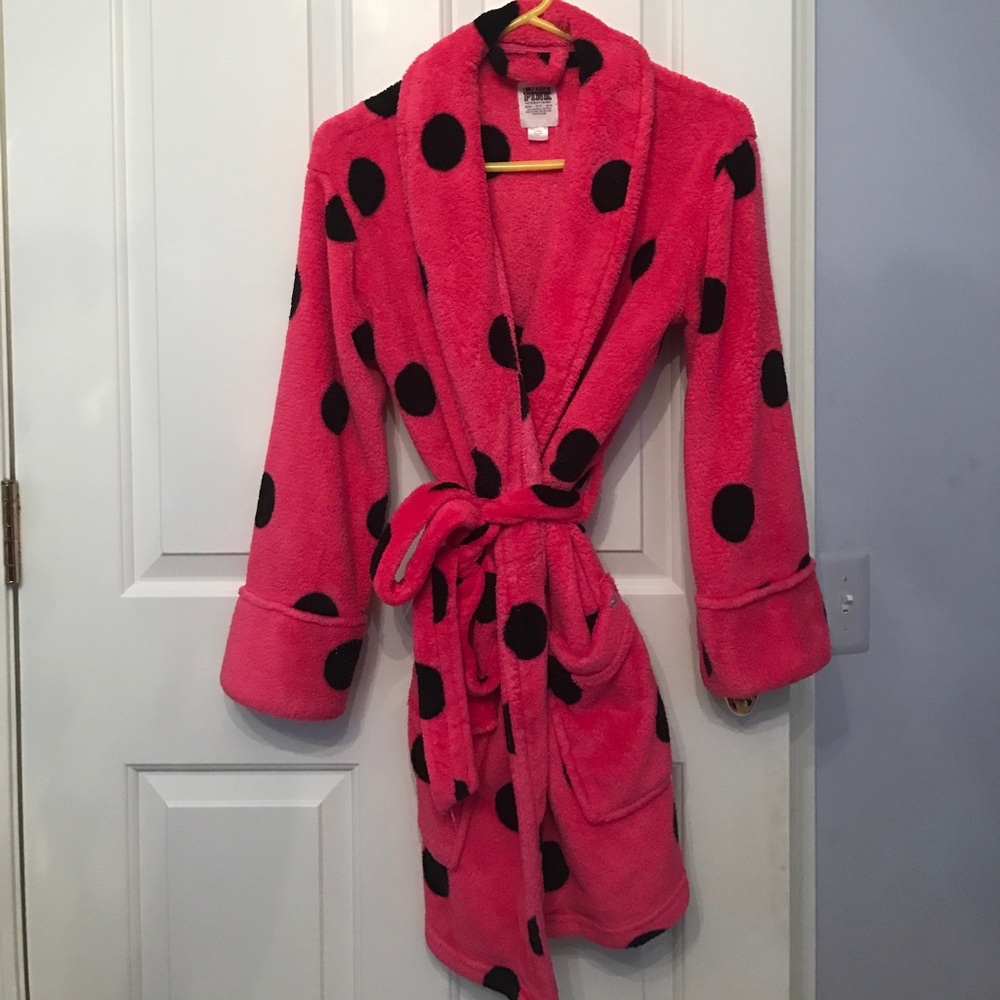 PINK Polka Dot Robe