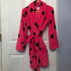 PINK Polka Dot Robe