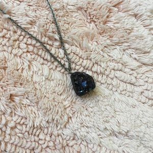 ! 2 hrs left! Dark Rock Necklace With Dark Chain
