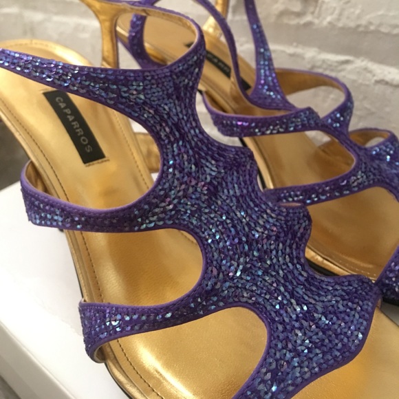 Formal Purple Sequent Caparros Heels! - Picture 5 of 8