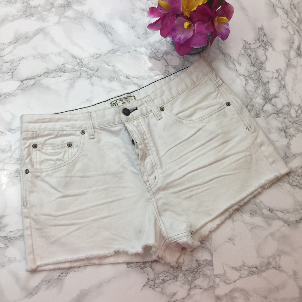 Free People Uptown High Waist Denim Shorts 31/12