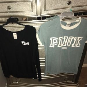 Two almost new vs Pink shirts