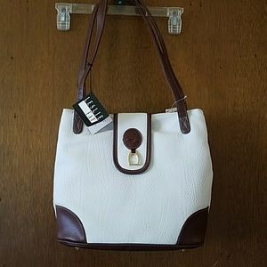 Brand New brown gold and white purse