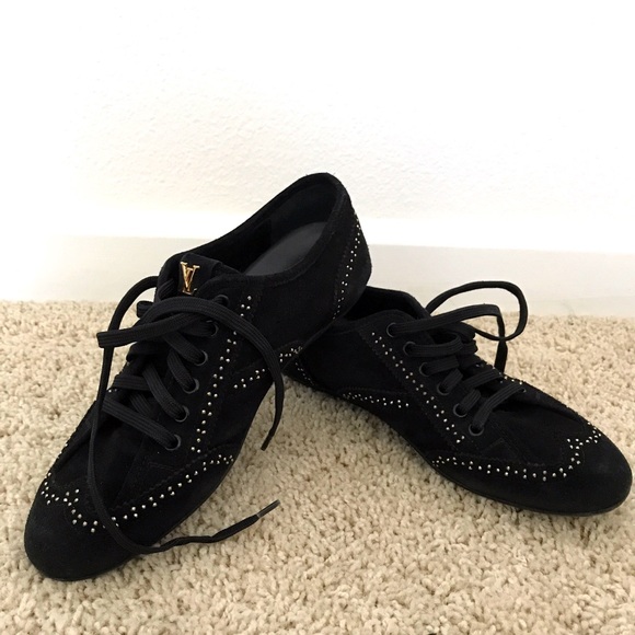 Louis Vuitton black suede sneakers - Picture 1 of 5