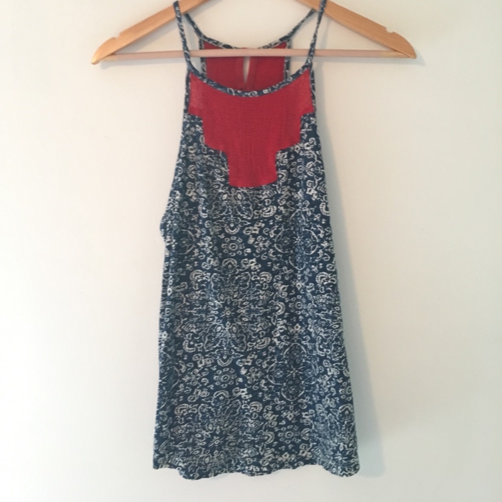 Lucky Brand blue and red tanktop