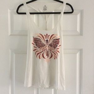 Volcom twist back graphic tank top