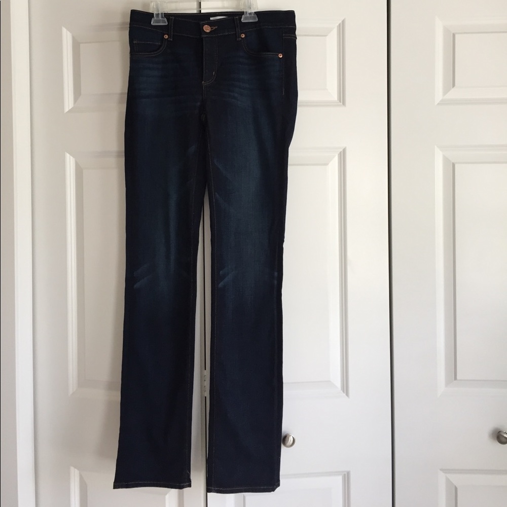 Long, brand new, dark wash jeans