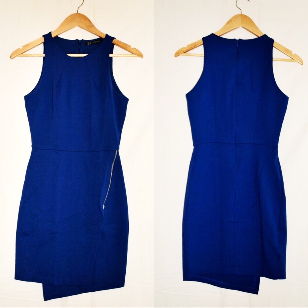 ZARA Cobalt Blue Form Fitting Event Dress S