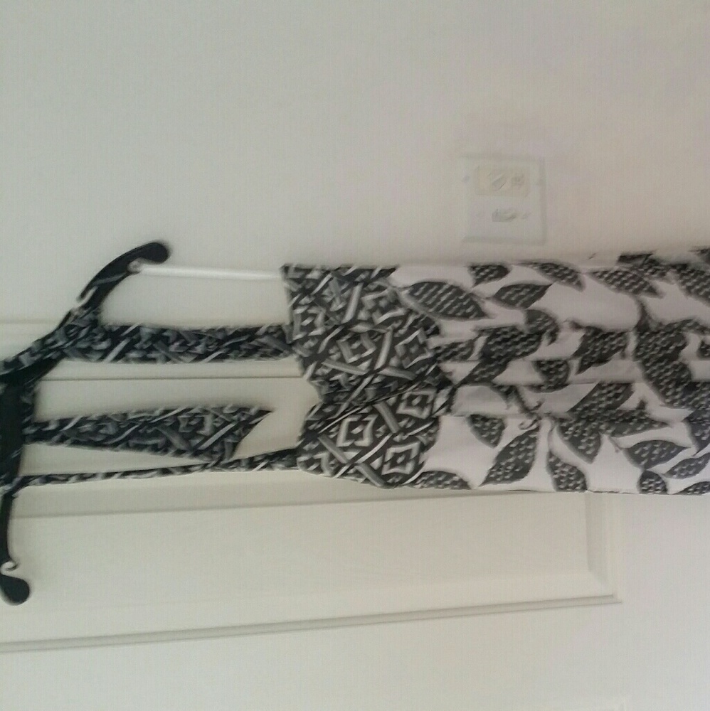 Women's summer dress - black and white