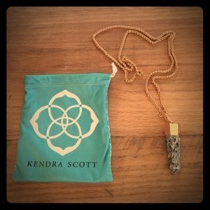 Kendra Scott Gray Granite Necklace