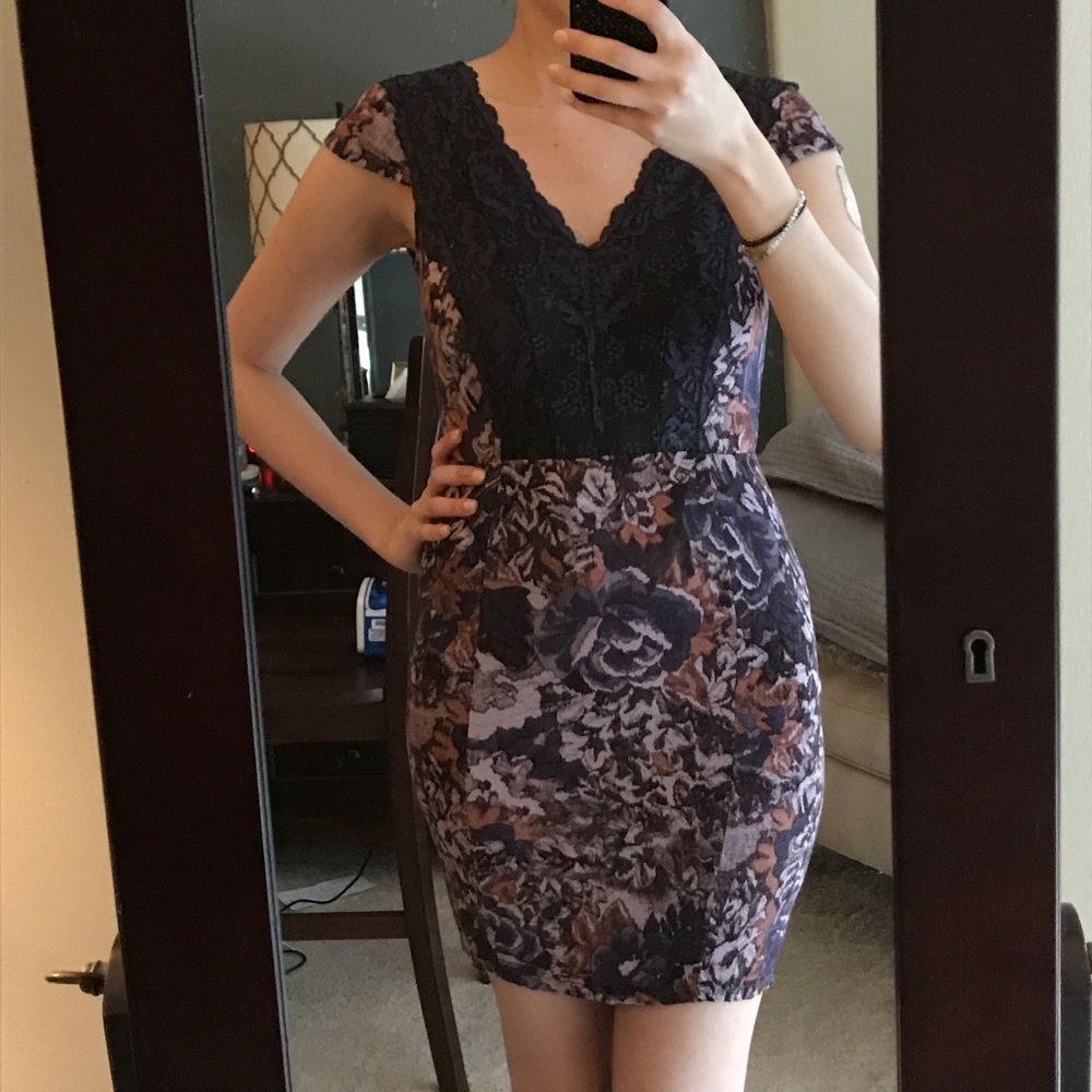 Free People Floral and Lace Dress/Tunic Size S