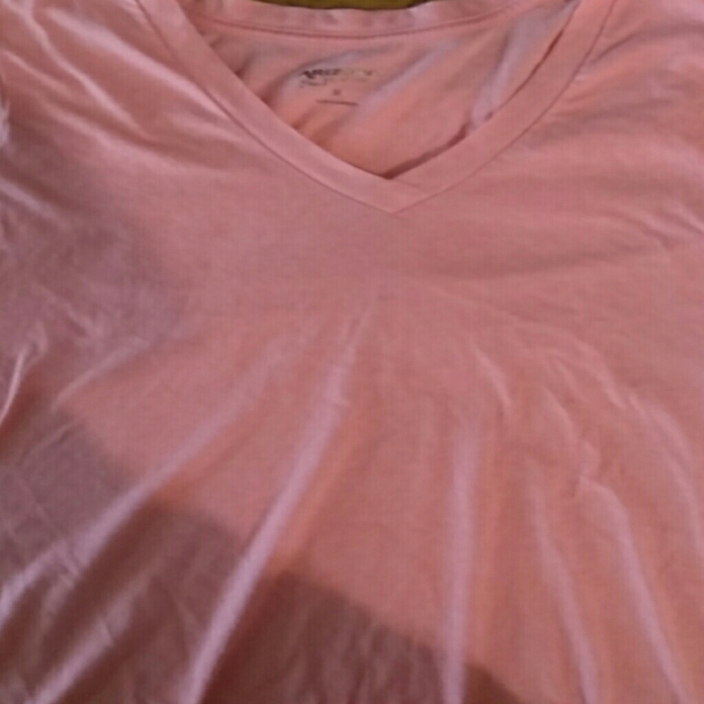 Pink v-neck shirt