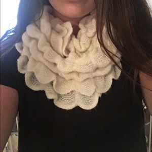 TWO Black and Cream Scarves