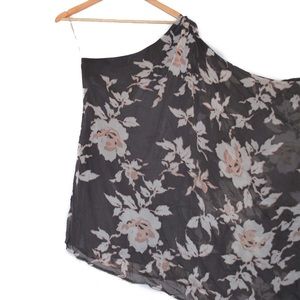 Guess by Marciano Grey Floral Chiffon Dress S