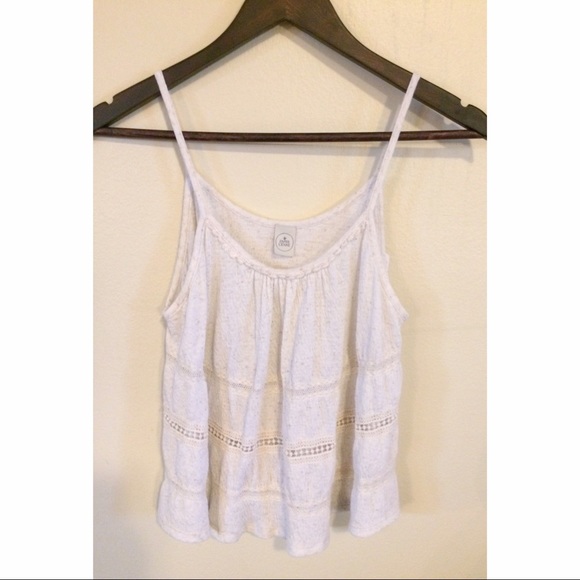 Paper Crane Tops - Paper Crane Boho Tank Cream Oat Color