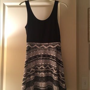 Black and white Aztec print dress