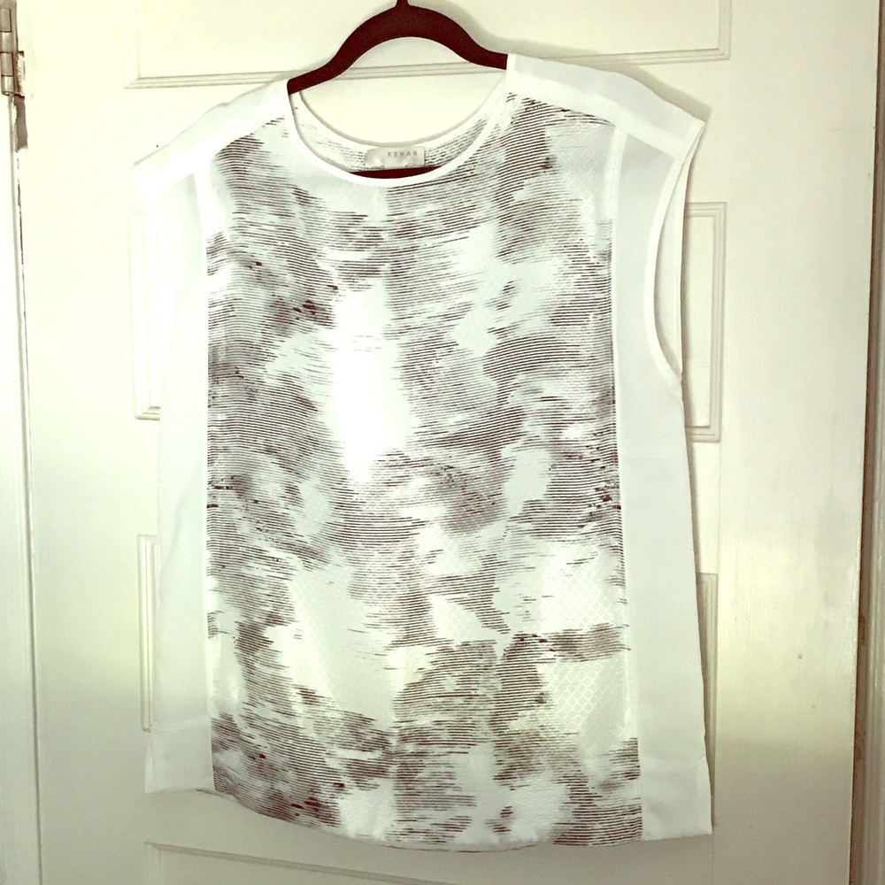 White Sleeveless top.