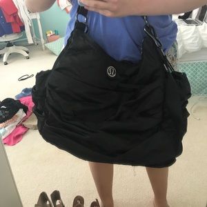 black Lululemon workout bag