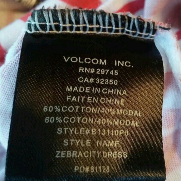 Volcom Zebra City Sundress Junior's Medium - Picture 5 of 5