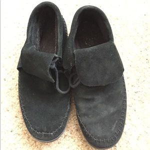Black Suede vans Moccasins