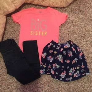 🌺Little girl jeans skirt and shirt🌸Precious