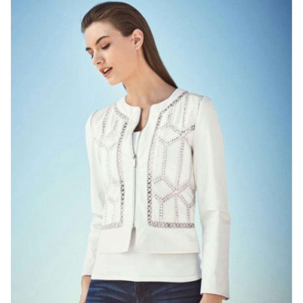 Cropped leather jacket