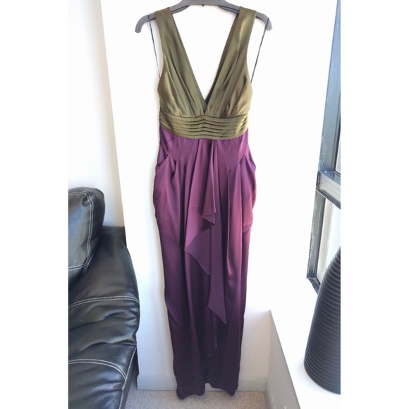 🌟HP🌟 Catherine malandrino chartres colorblock silk gown - Picture 3 of 4