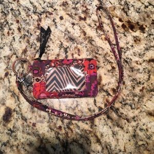 Vera Bradley wallet and lanyard