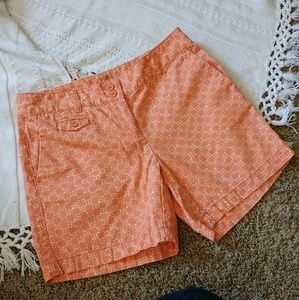 { LOFT } Peachy Printed Prep Shorts