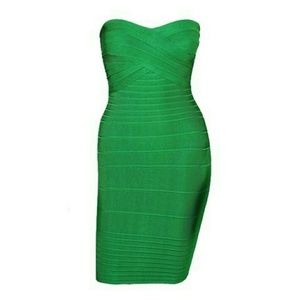 Emerald Strapless Bodycon dress