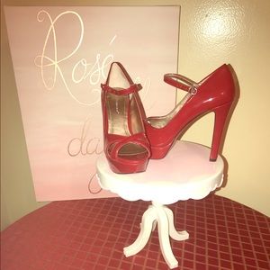 Red BCBG pumps