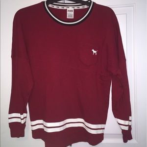 PINK Victoria's Secret long sleeved Varsity top
