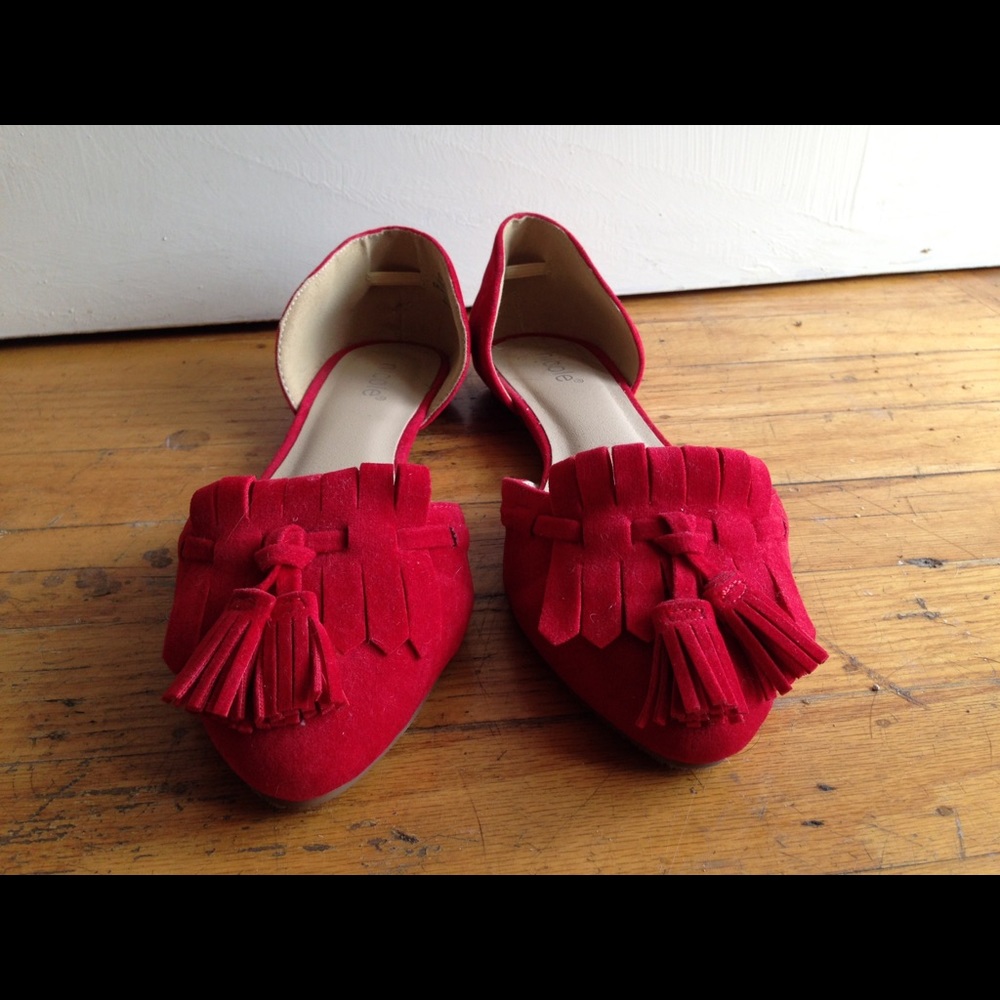Nicole Red Flats