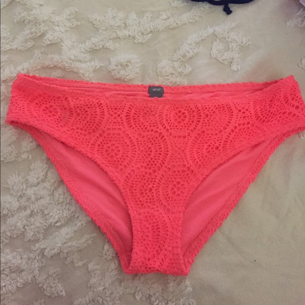 Aerie pink crochet Bikini bottoms
