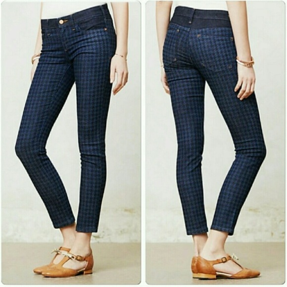 Anthropologie Denim - Pilcro & the Letterpress Serif Skinny Houndstooth