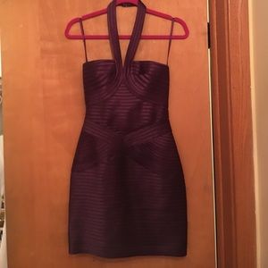 BCBG Deep Port "Ria" Satin Paneled Dress.