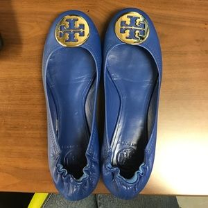 Royal blue Tory Burch reva flats