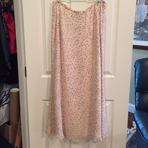 August Silk Dress Skirt size 8 peachy pink/gray