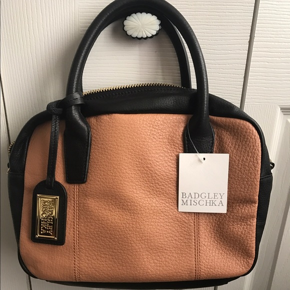 Badgley Mischka Two-Tone Satchel Bag