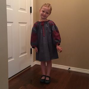 Zara Dress-chambray with embroidery