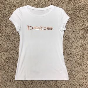 Bebe Sequin Logo Shirt