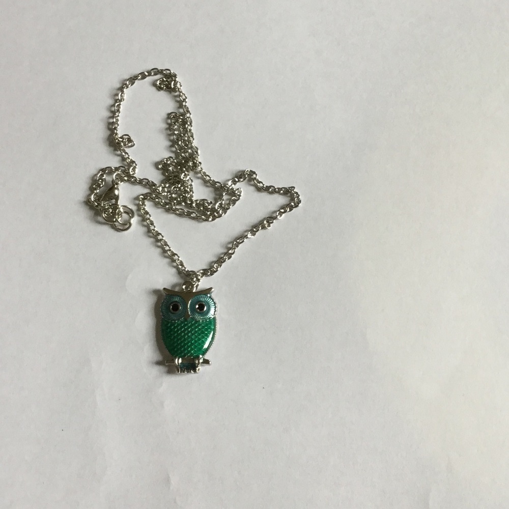 CUTE Green Owl Chain Necklace