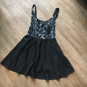 Black backless dress
