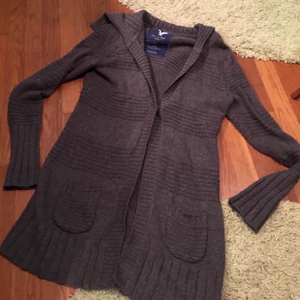 Knee length America Eagle sweater jacket